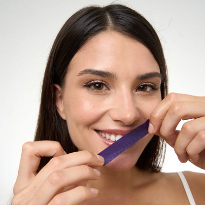 DRDENT Purple Teeth Whitening Strips - 7/21 Sessions - Enamel-Safe, Non-Sensitive, Peroxide-Free Formula